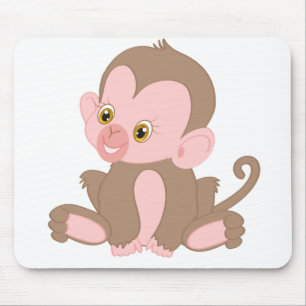 Babyaffe lächeln mousepad