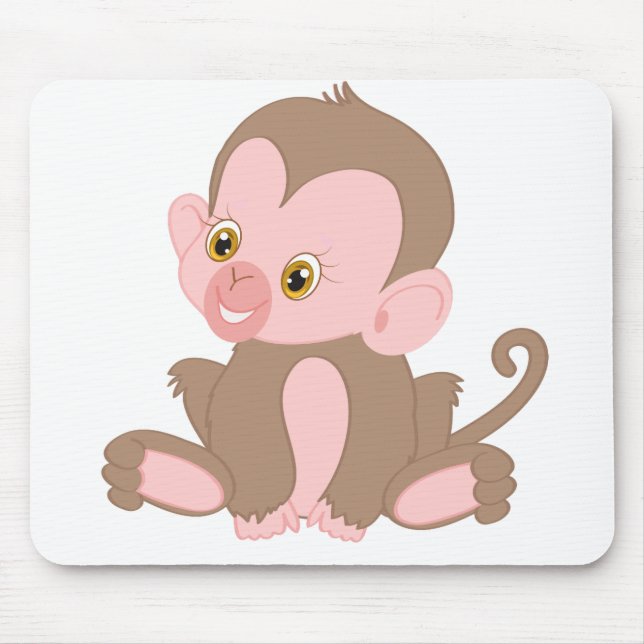 Babyaffe lächeln mousepad (Vorne)