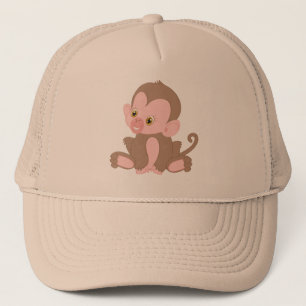 Babyaffe lächeln truckerkappe