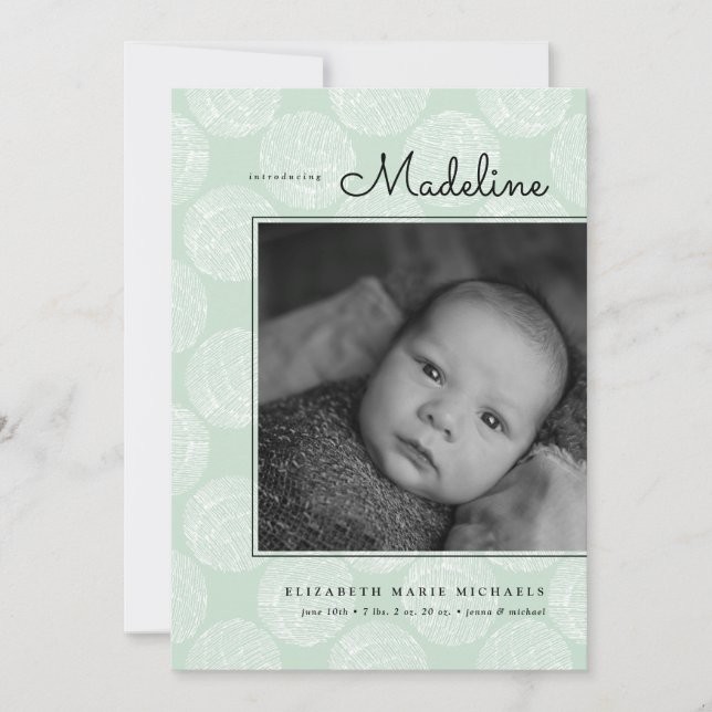 BABYANNOCEMENT Minimalistisches Design (Vorderseite)