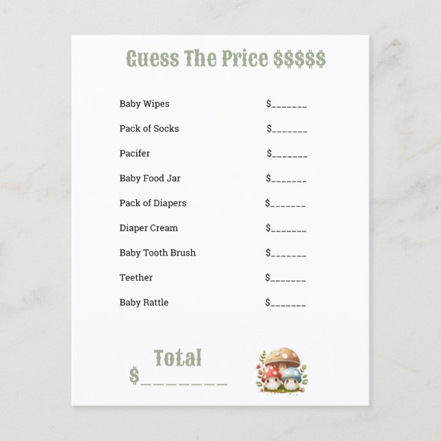 Babyartikel mit Mushroom-Dusche schätzen den Preis (Vorderseite)