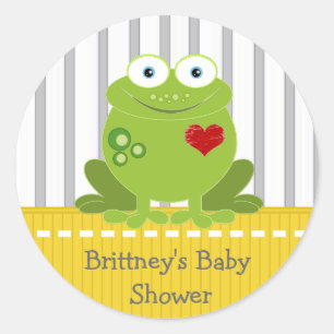 Babyaufkleber für Gelb und Grau Runder Aufkleber
