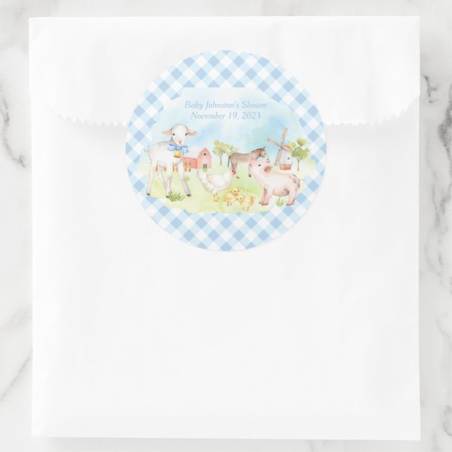 Babyaufkleber für Jungtiere Runder Aufkleber (Tasche)
