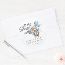 Babyauflage Sticker Moderne Teddy Bear Baby Dusche