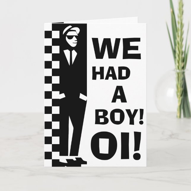 Babyaussagen (ska rude boy) ankündigung (Vorderseite)