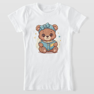 Babybär beim Lesen eines Buches T-Shirt