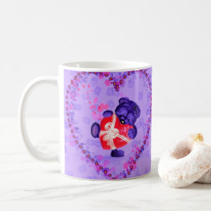 Babybär mit Herz-Geschenk-Tasse Kaffeetasse