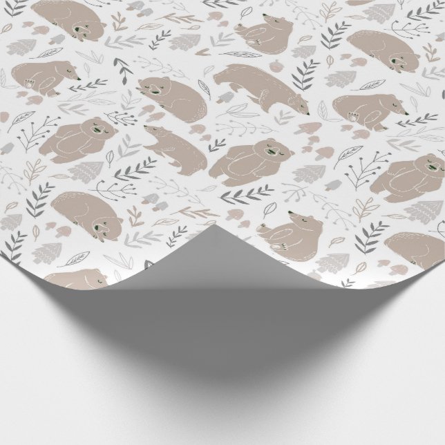 Babybär-neutrales Babywaschpapier Geschenkpapier (Ecke)