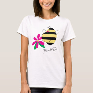 Babybauch Rosa Floral Mom to Bee T-Shirt