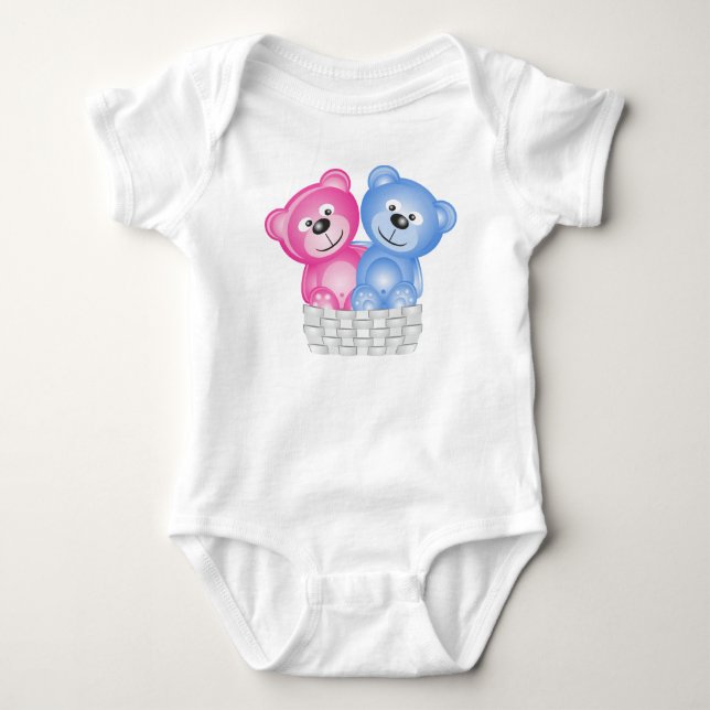 Babybekleidung mit Teddybären Baby Strampler (Vorderseite)