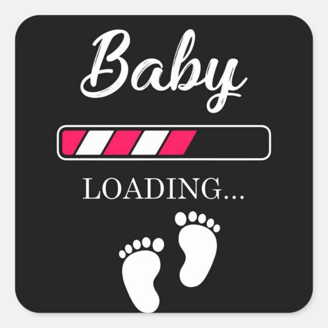 Babybeladung Quadratischer Aufkleber (Vorderseite)