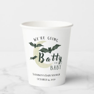 Babybett und Mond Halloween-Babydusche Pappbecher