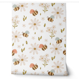 Babybienen und Blume-Tapete Tapete