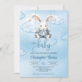 Babyblase in Aquarellform auf Schwung am Himmel Einladung
