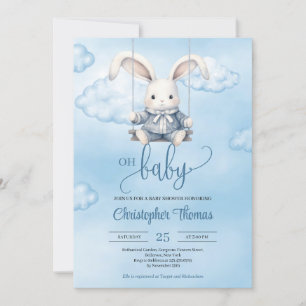 Babyblase in Aquarellform auf Schwung am Himmel Einladung