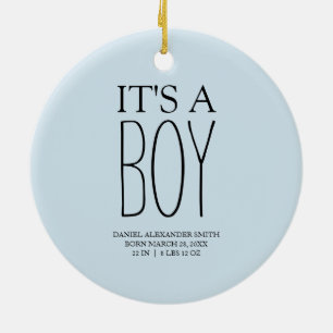 Babyblau Baby Jungen Foto Keramik Ornament