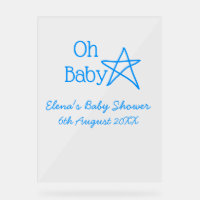 Babyblau-Babydusche - Name der Vergangenheit