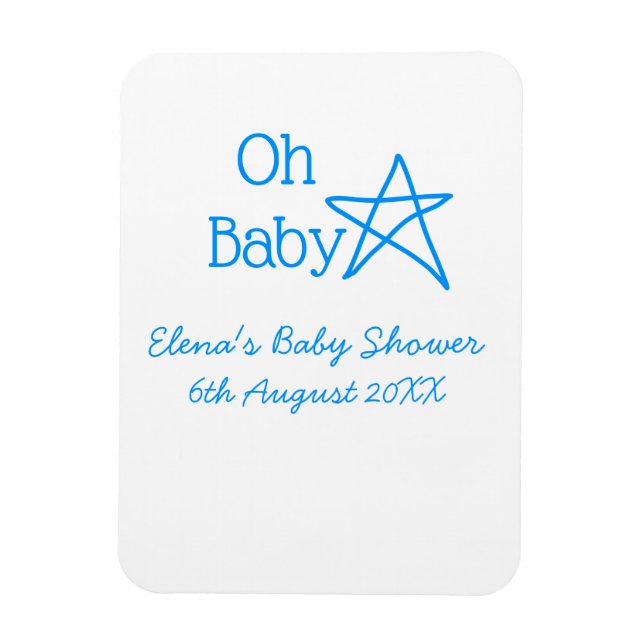 Babyblau-Babydusche - Name der Vergangenheit Magnet (Vertikal)