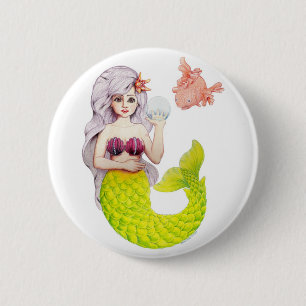 Babyblau Button