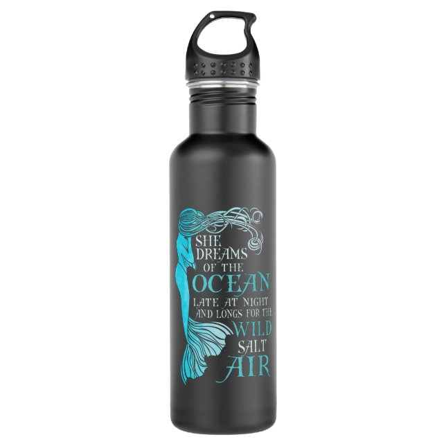 Babyblau Edelstahlflasche (Vorderseite)
