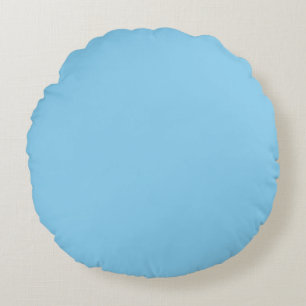 Babyblau (einfarbig) rundes kissen