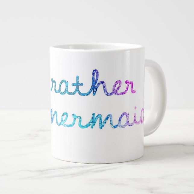 Babyblau Jumbo-Tasse (Vorderseite Rechts)