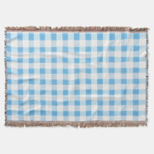 Babyblau kariert decke