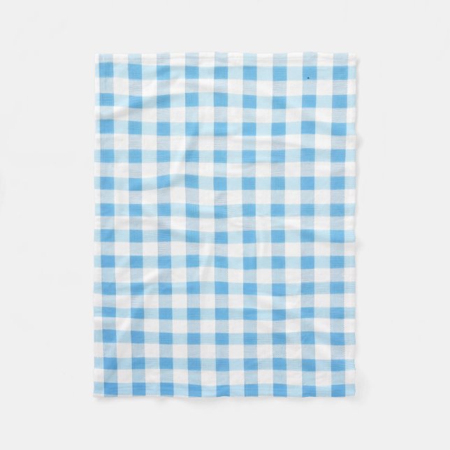 Babyblau kariert fleecedecke (Vorderseite)