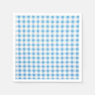 Babyblau kariert serviette