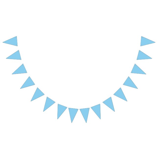 Babyblau Wimpelkette (Alle)