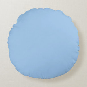 Babyblaue Augen (einfarbig)  Rundes Kissen
