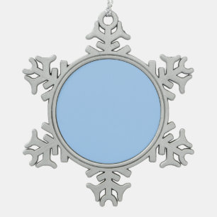 Babyblaue Augen (einfarbig)  Schneeflocken Zinn-Ornament