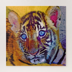 Babyblaue Augen Tigerbaby
