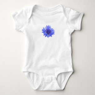 Babybody-Anzug mit blauem Maisblütendesign Baby Strampler