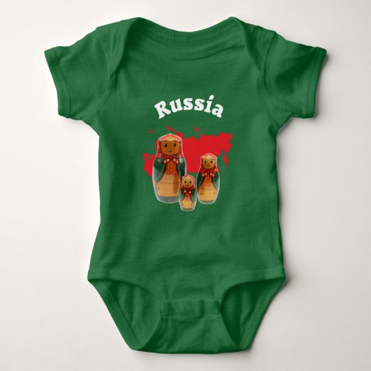 Babybody Matrjoschka, Matryoshka, Babuschka Baby Strampler