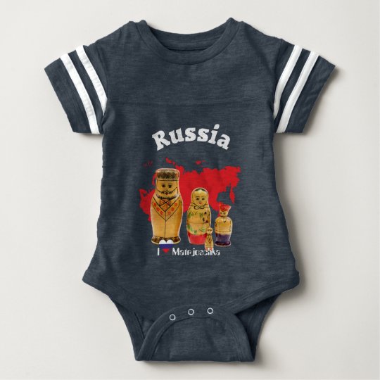 Babybody Matrjoschka, Matryoshka, Babuschka Baby Strampler