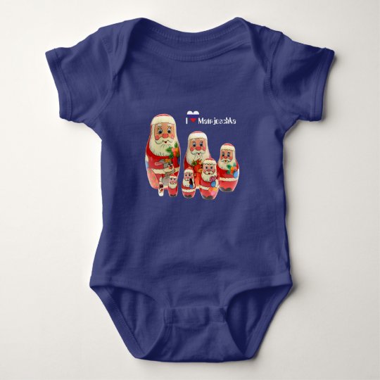 Babybody Matrjoschka, Matryoshka, Babuschka Baby Strampler