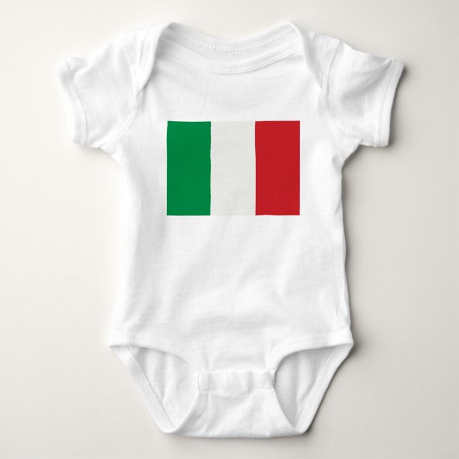 Babybody mit Italien Fahne Baby Strampler (Vorderseite)