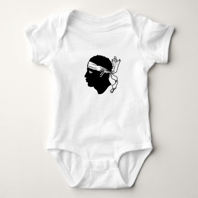 Babybodyanzug mit der Flagge Korsikas Baby Strampler (Vorderseite)