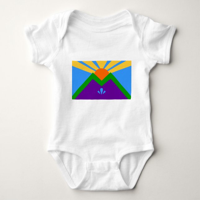 Babybodyanzug mit der Flagge von Manitou Springs Baby Strampler (Vorderseite)