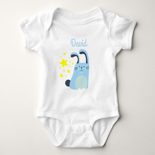 Babybodyanzug mit niedlichem Hasen Baby Strampler (Vorderseite)