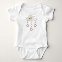 Babybodysuit Melody in den Wolken. Baby Strampler