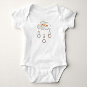 Babybodysuit Melody in den Wolken. Baby Strampler