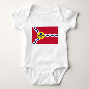 Babybodysuit mit Flagge von St. Louis, Missouri Baby Strampler