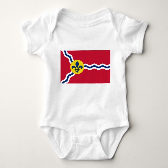 Babybodysuit mit Flagge von St. Louis, Missouri Baby Strampler (Vorderseite)