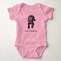Babybodysuitschwarz-Labradorwelpe