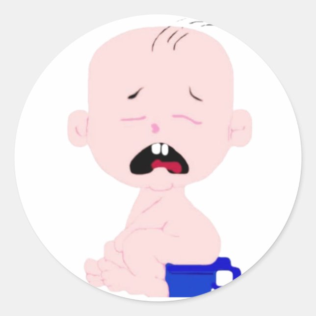 Babyboom-Sticker Runder Aufkleber (Vorderseite)