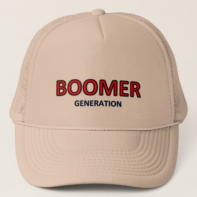 Babyboomer-Generationskappenlogo Truckerkappe (Vorderseite)