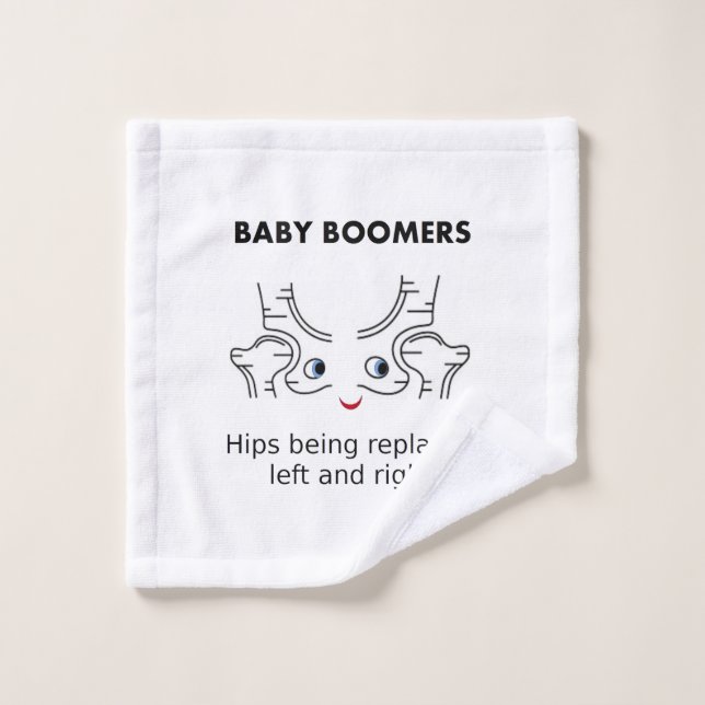 Babyboomer - Hüfte werden links und rechts ersetzt Badhandtuch Set (Waschlappen)