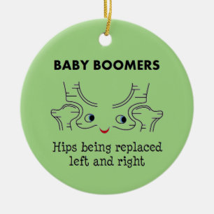 Babyboomer - Hüften, die ersetztes links und rech Keramik Ornament